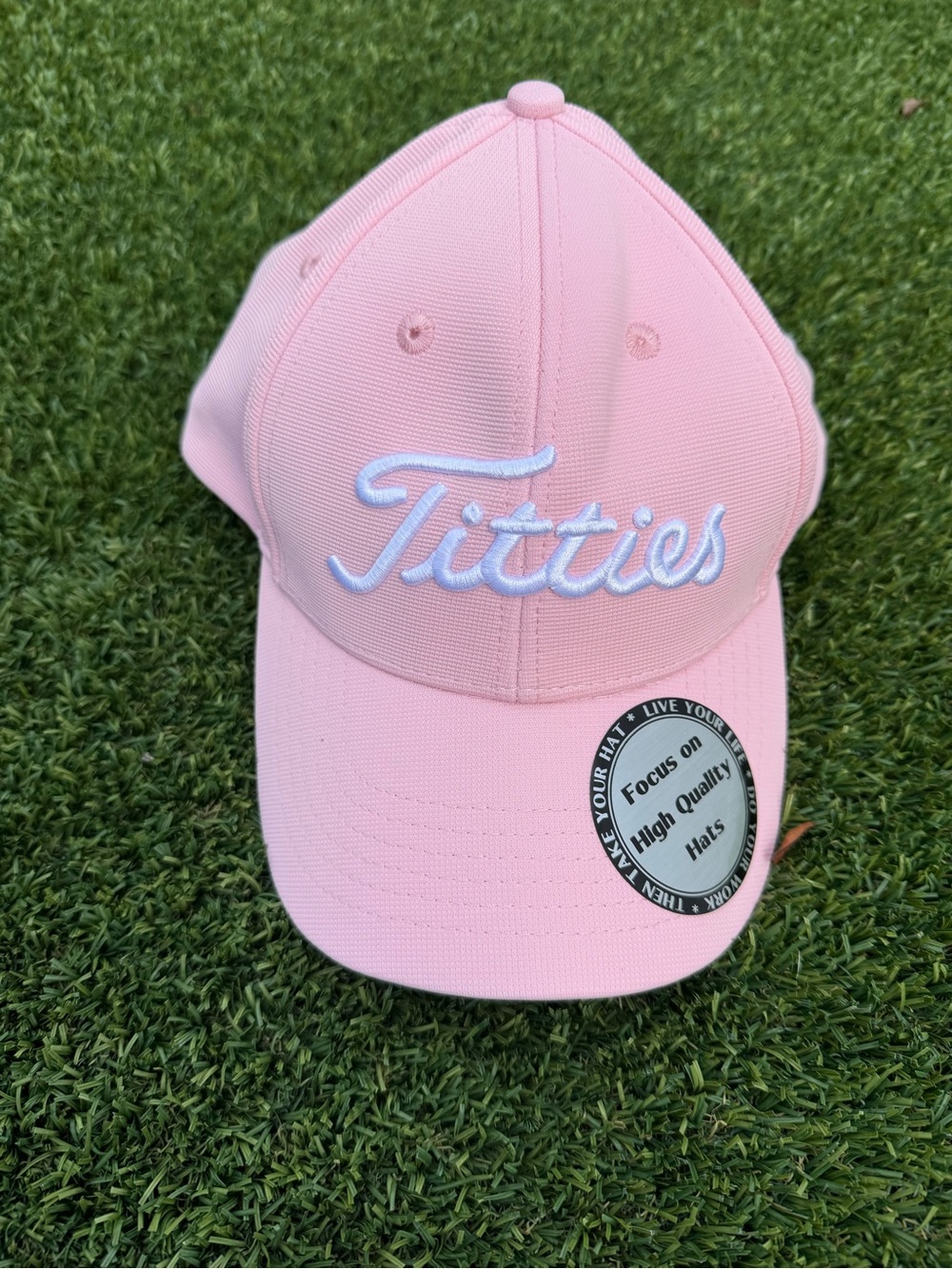 Pink Embroidered 'Titties' Baseball Cap Golf Bachelorette
